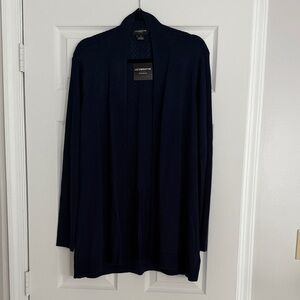 Liz Claiborne Midnight Blue Open Front Cardigan